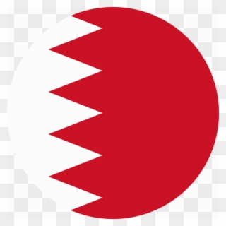 Bahrain Flag Png - Bahrain Circle Flag Png Clipart