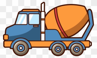 Download Car Concrete Mixer Truck Architectural Engineering Cartoon Cement Mixer Truck Clipart 4068807 Pinclipart