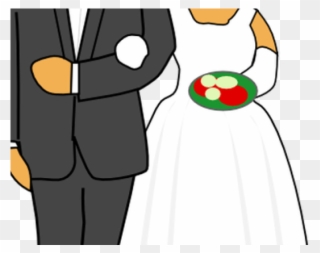 Hindu Clipart Couple - Groom And Bride Cartoon - Png Download