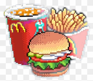 Mcdonald Tumblr Chick Chips Burger Hake Hakeslider - Pixel Art Mcdonalds Food Clipart