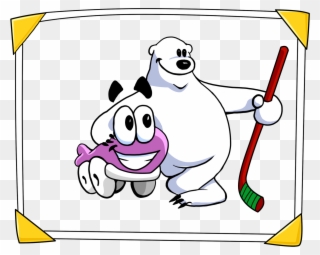 Putt-putt And Maurice After A Game Of Ice Hockey - Cartoon Clipart