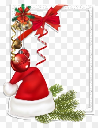 Cadres,noel - Christmas Santa Frame Clipart