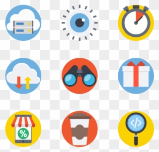 Seo And Web - Flat Icon Free Clipart