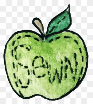 Sewn Apple - Granny Smith Clipart
