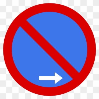 Parkverbot Verkehrsschild Pfeil Rechts - Circle Clipart