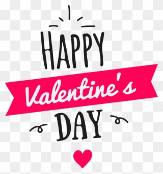 Heute Verbinden Die Meisten Menschen Den Valentinstag - Happy Valentines Day Logo Clipart