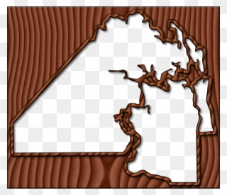 A Map Of Duval With The Map Area Carved From A Dark - Illustration Clipart