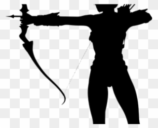 Archery Clipart Traditional Archery - Woman Archery Silhouette - Png Download
