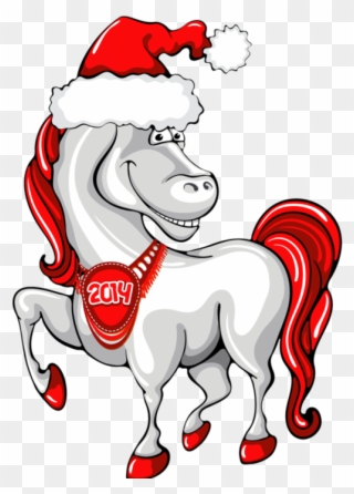 Clipart Anime Gratuit Bonne Annee - Merry Christmas And A Happy New Year Horse - Png Download