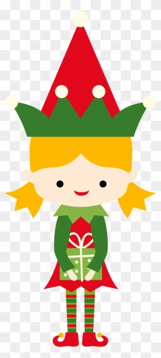 Christmas Girl Elves Clip Art - Girl Elfs Clip Art - Png Download