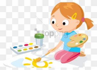 Paint Clipart Png - Painting Kids Cartoon Transparent Png