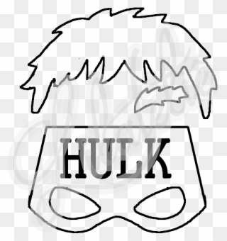 Hulk Drawing Mask - Molde De Mascara Do Hulk Em Eva Clipart