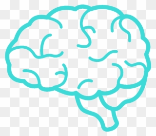Simple Clip Art Brain , Png Download - Black And White Brain Png Transparent Png