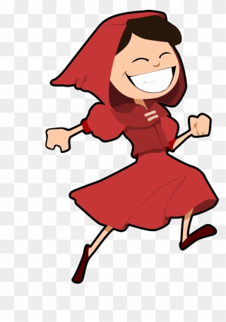 Happy Clip Woman - Happy Little Red Riding Hood - Png Download