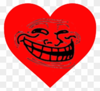 Trollololed Love Heart - Thug Life Meme Face Clipart