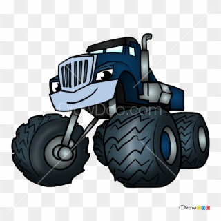 How To Draw Crusher Blaze And Monster Machines Png - Monster Truck Clipart