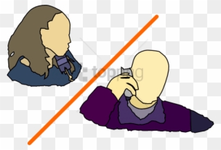 Free Png 2 People Talking On The Phone Png Image With - Two People Talking On Phone Clipart