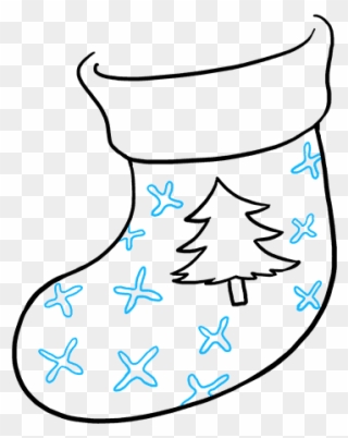 How To Draw Christmas Stocking Clipart