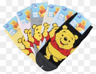 12 Pairs,winnie The Pooh Cartoon Cotton Socks, Size - Cartoon Clipart