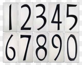 White On Black House Number Tiles Pluspng - Number Tiles Png Clipart