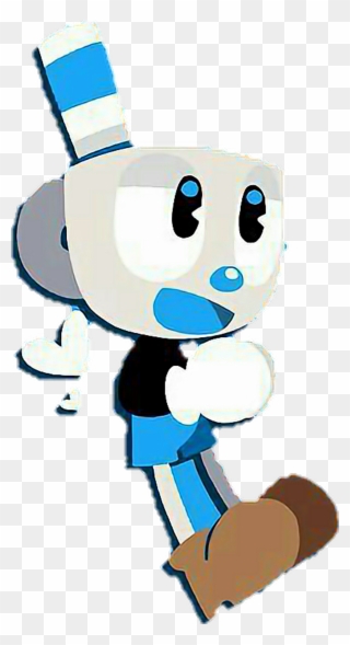 #cuphead #mugman #games #gamer #videogames #blue - Cartoon Clipart