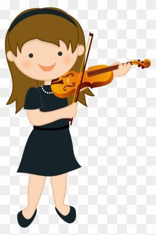 Music School, Music Theater, Music Lessons For Kids, - Girl Playing Violin Clipart - Png Download