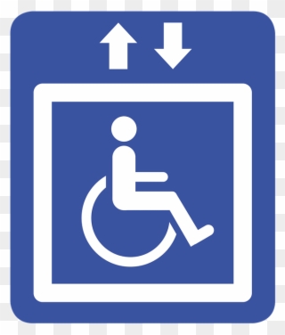 Elevator Freight Elevator Handicap - Sign Clipart