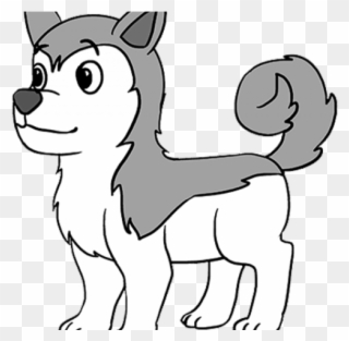 Drawn Husky Easy Draw - Easy Drawing Of A Husky Clipart