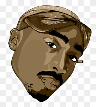 2pac - Tupac Shakur Png Cartoon Clipart