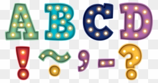 Bold Block Magnetic Letters - Marquee Bold Block Clipart