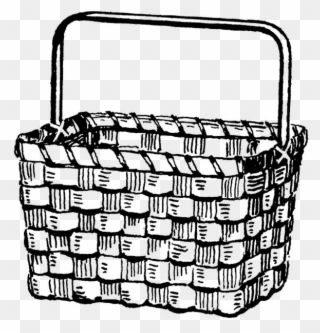 Shopping - Picnic Basket Drawing Clipart