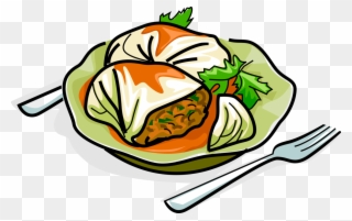 Meat Clipart Non Veg Food - Cartoon Cabbage Roll - Png Download