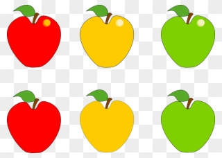 Clip Art Download S Art Free Cliparts - Red Green Yellow Apples - Png Download