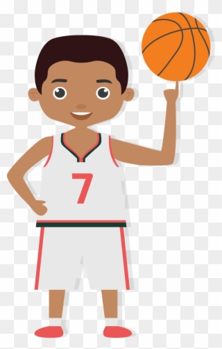 Graphic Royalty Free Library Bounce Clipart Boy Girl - Basketball Player Cartoon Png Transparent Png