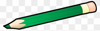 Colored Pencil Pens Green Drawing - Clip Art Green Pencil - Png Download