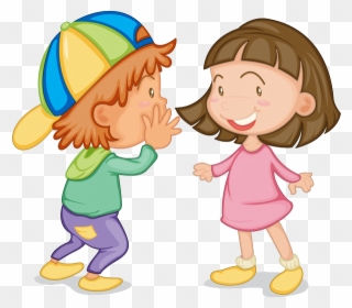 Jpg Freeuse Library Friendship Child Art Style - Children Talking Clipart - Png Download