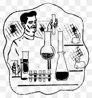 Clipart - Experiment In Lab Drawing - Png Download