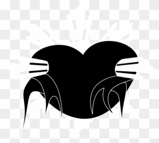 Pinoy Pride White Black Clip Art - Heart - Png Download