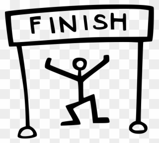 Finish Line Clipart Black And White - Clip Art Finish Line - Png Download