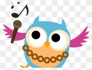 Singing Clipart Voice - Owl Singing Clip Art - Png Download