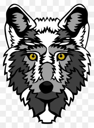 Wolf Vector Art - Wolf Head Art Vector Png Clipart