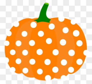 Pumpkin Clipart Polka Dot - Polka Dot Pumpkin Clip Art - Png Download