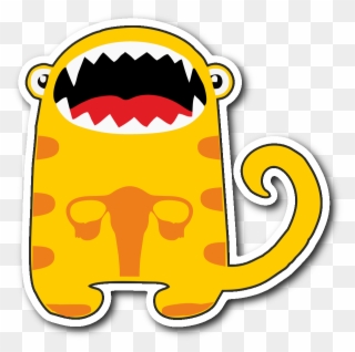 Endometriosis Monster Sticker - Sticker Clipart