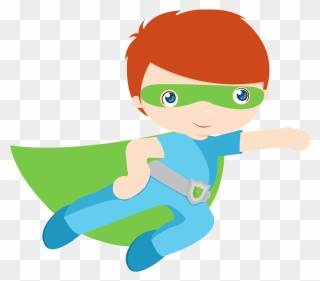 Kids Dressed As Superheroes Clipart - Super Heroes Clipart - Png Download