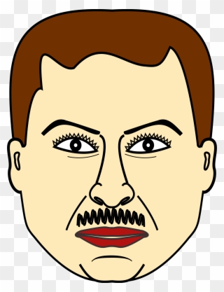 Portrait Clipart Face Man - Tail On The Donkey Template - Png Download