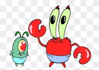 Mr Krabs And Karen Squarepants Squidward Tentacles - Baby Plankton Clipart
