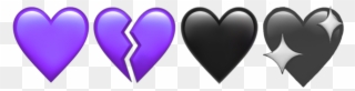 #purple #hearts #heart #broken #heartbroken #aesthetic - Heart Clipart