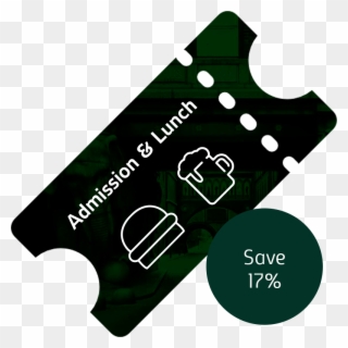 Visit Carlsberg Admission Adults Lunch - Transparent Ticket Icon Clipart