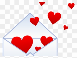 Love Note Cliparts - Heart Letter Clip Art - Png Download