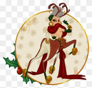 You Know Dasher, And Dancer, And - Transparent Png Santa's Vixen Clipart